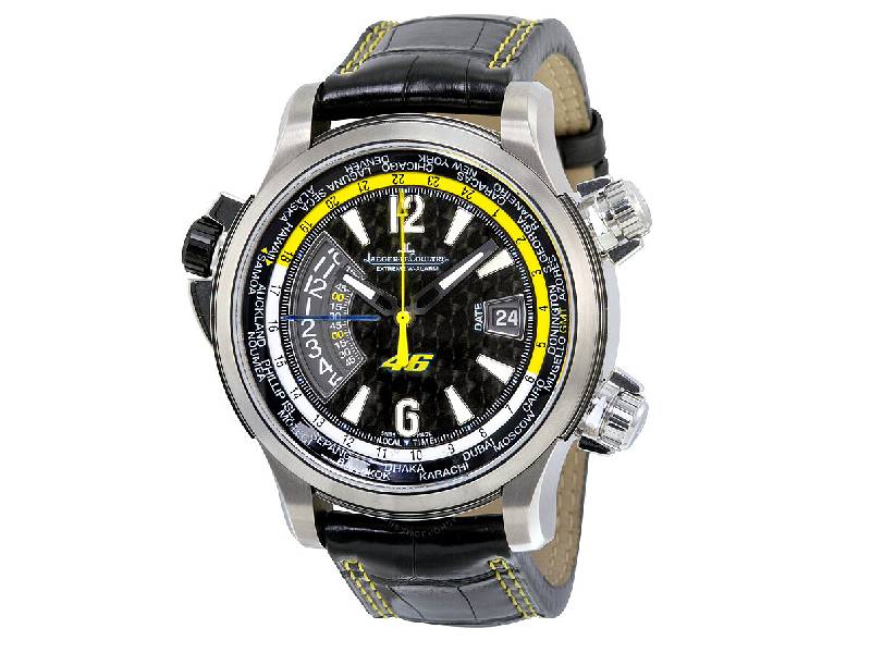 AUTOMATIC MEN'S WATCH TITANIUM/LEATHER EXTREME WORLD ALARM VALENTINO ROSSI  JAEGER -LECOULTRE 150.T.42 Q177T47V